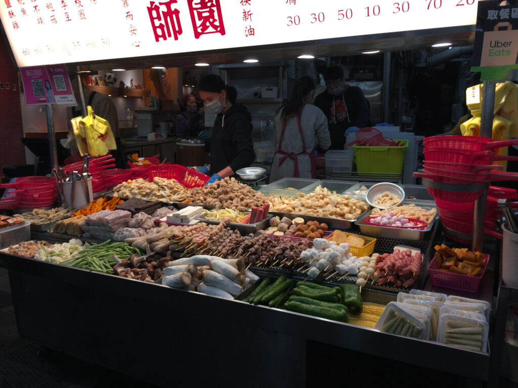 stall for street food in Taiwan