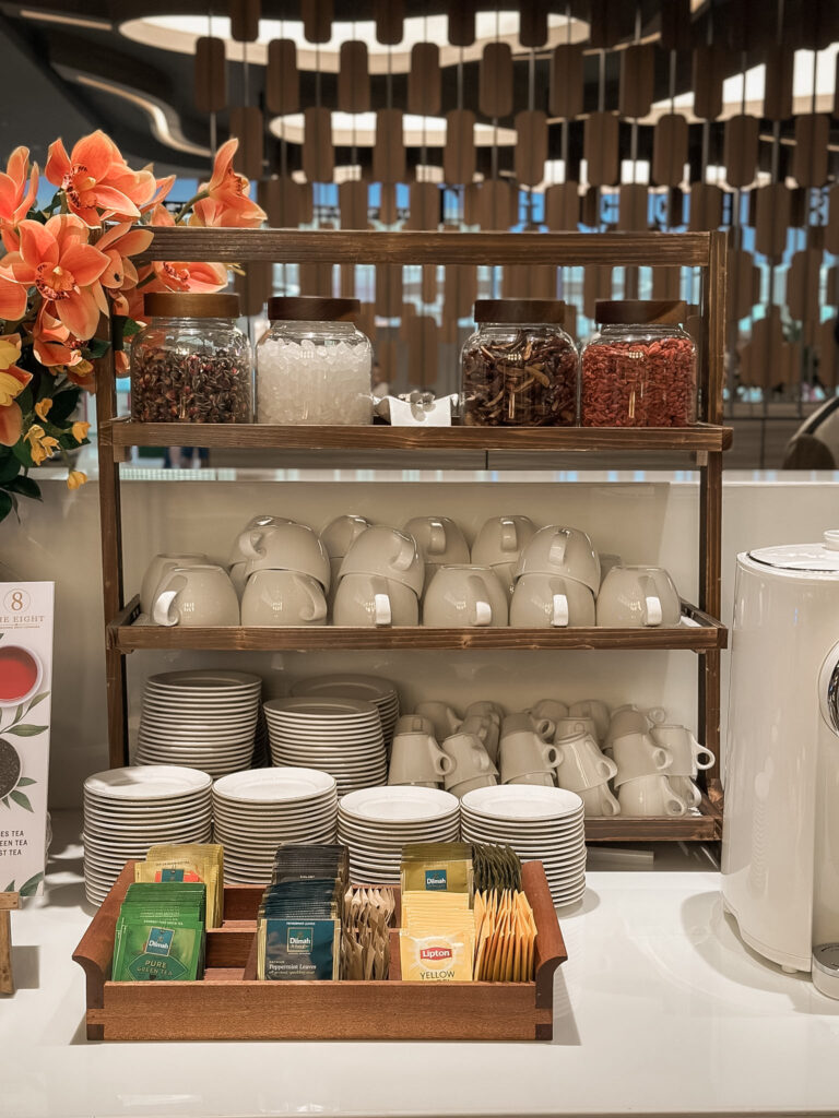 The Eight International Buffet drinks station